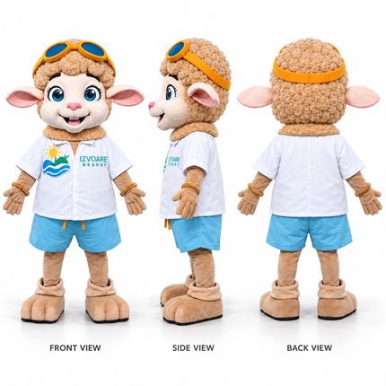 Custom Sheep Mascot Costume for Resorts & Events