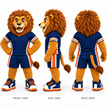 Custom Varsity Lion Mascot Costume
