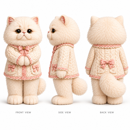 Custom Elegant Persian Cat Mascot Costume