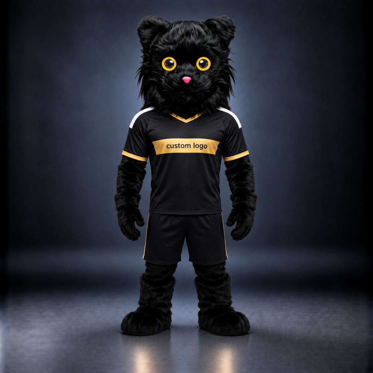 🐱🎉 Open-Mouthed Cat Mascot – In Stock with Custom Logo & Simple Accessories Available