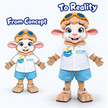 Custom Sheep Mascot Costume for Resorts & Events