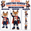 Custom Christmas Reindeer Hero Mascot Costume