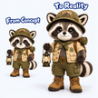 Wild Camper Raccoon Mascot Costume