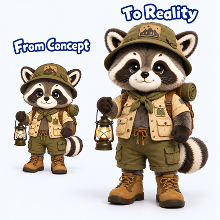 Wild Camper Raccoon Mascot Costume