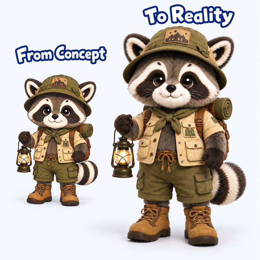 Wild Camper Raccoon Mascot Costume