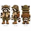 Wild Camper Raccoon Mascot Costume