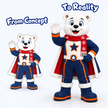 Custom Polar Bear Hero Mascot Costume