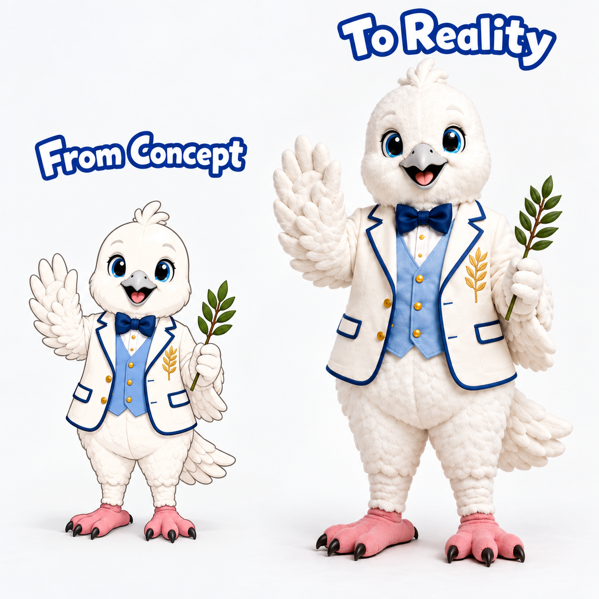 Custom Peace Dove Mascot Costume