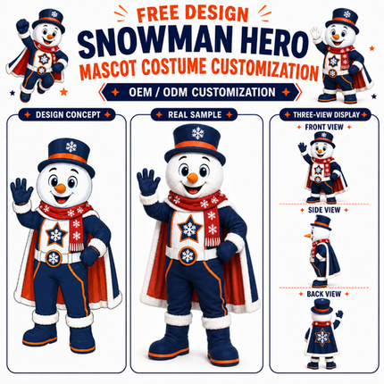 Custom Snowman Hero Mascot Costume