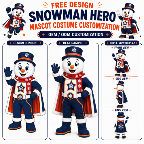 Custom Snowman Hero Mascot Costume