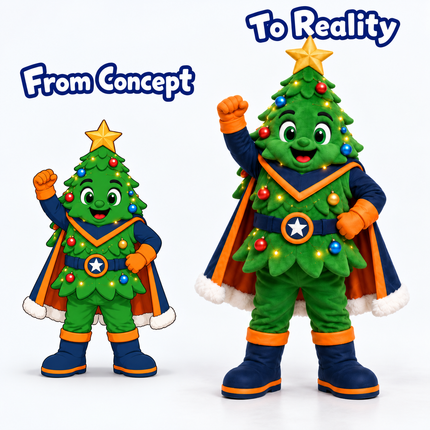 Custom Christmas Tree Hero Mascot Costume