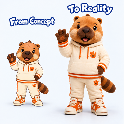 Custom Sporty Otter Mascot Costume