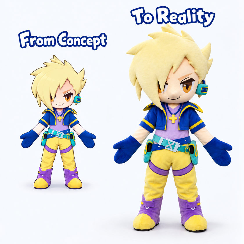 ⚡ Custom Anime Boy Mascot Costume 🎮