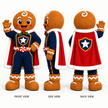 Custom Gingerbread Hero Mascot Costume