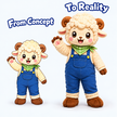 Custom Farm Lamb Mascot Costume