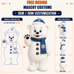 Custom Winter Polar Bear Mascot Costume