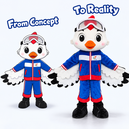 Aviator Chicken Mascot Costume