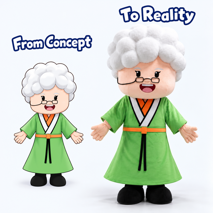 Charming Grandma Mascot Costume
