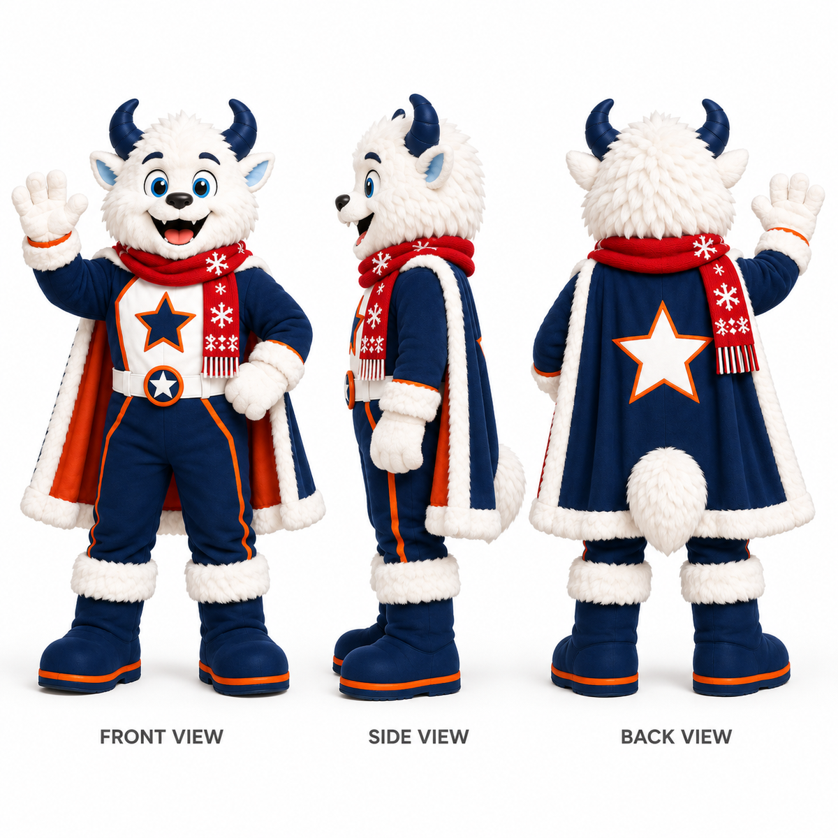 Custom Christmas Yeti Mascot Costume