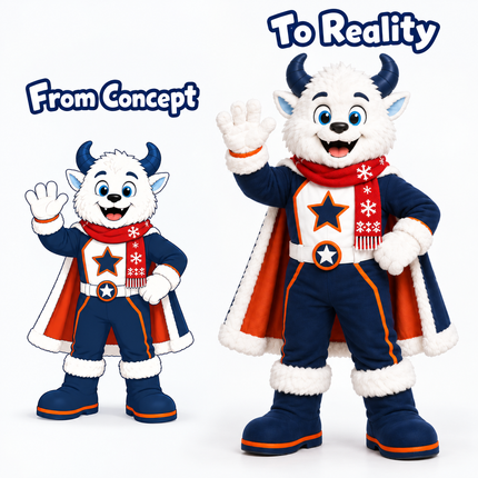 Custom Christmas Yeti Mascot Costume