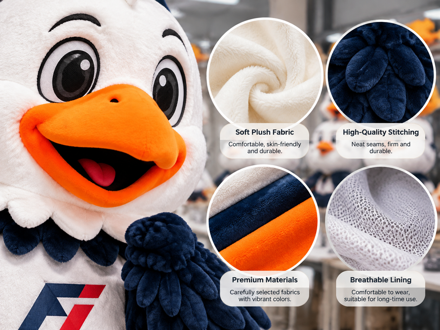 Mascot costume feature