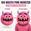 Big Mouth Pink Monster Mascot Head
