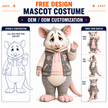 Custom Varsity Opossum Mascot Costume