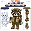 Wild Camper Raccoon Mascot Costume