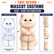 Custom Elegant Persian Cat Mascot Costume