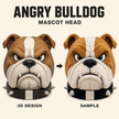 Custom Bulldog Mascot Head