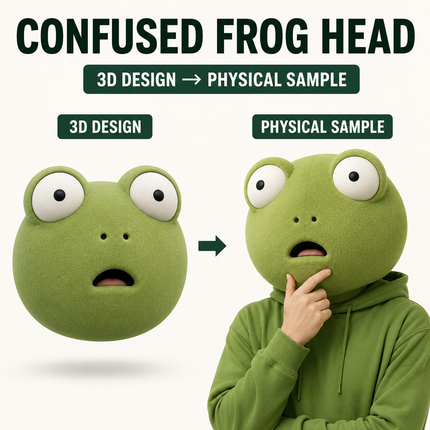 Custom Green Frog Mascot Head