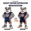 Custom Bulldog Team Mascot Costume