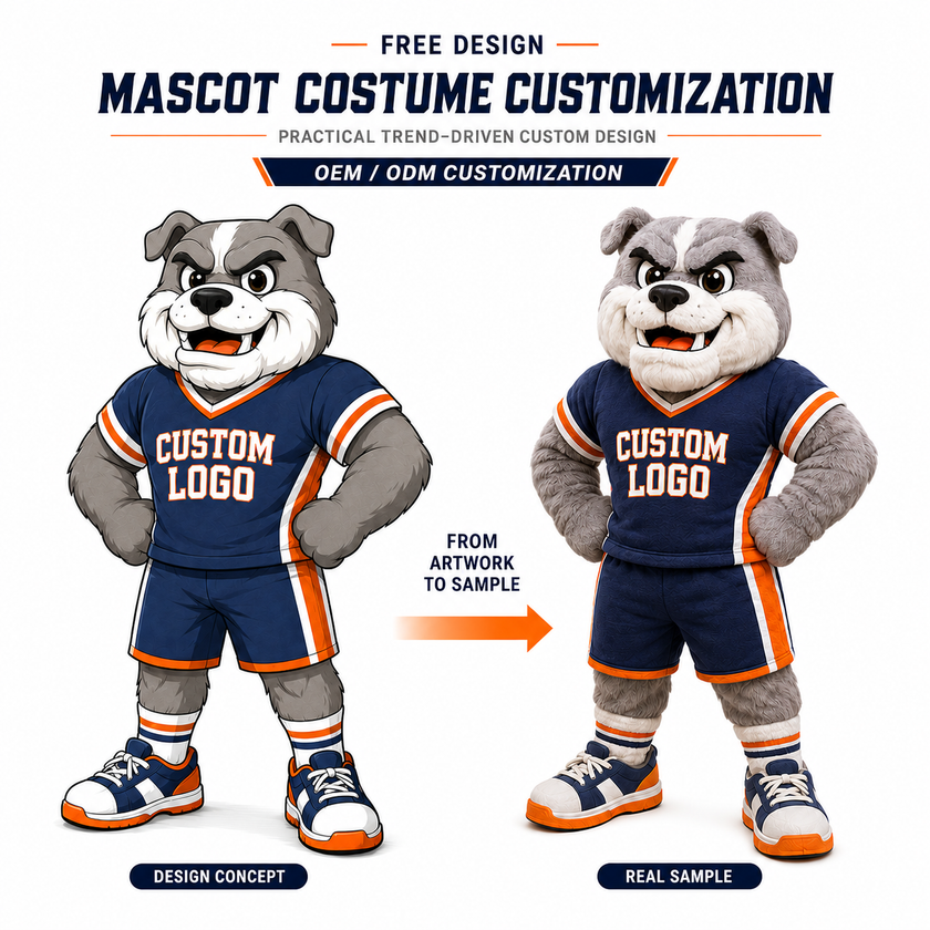 Custom Bulldog Team Mascot Costume