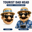 Custom Tourist Dad Mascot Head