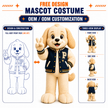 Custom Varsity Puppy Mascot Costume
