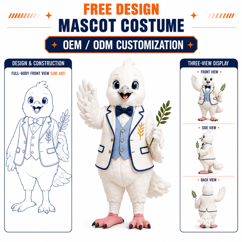 Custom Peace Dove Mascot Costume