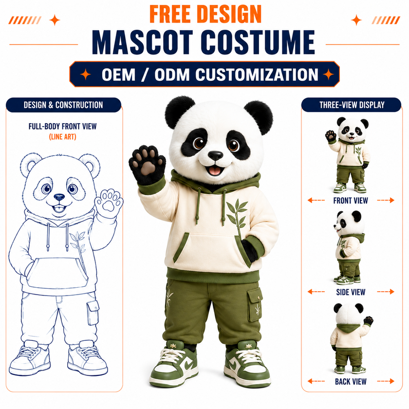 Custom Streetwear Panda Mascot Costume